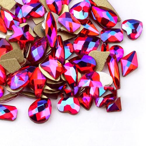 Anevous 50 Stück Bunt Strasssteine,Glitzersteine mit Flacher Rückseite,Nagelsteine Strasssteine,Kristall Schmucksteine,Dekosteine zum Basteln für DIY Handwerk,Nailart Dekoration,Rot Ab Anevous 50 Stück Bunt Strasssteine,Glitzersteine mit Flacher Rückseite,Nagelsteine Strasssteine,Kristall Schmucksteine,Dekosteine zum Basteln für DIY Handwerk,Nailart Dekoration,Rot Ab von Anevous