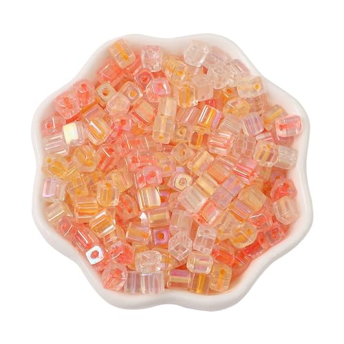 Anevous 50 Stück Glasperlen Zum Auffädeln, 5mm Quadratische Perlen, Zwischenperlen Zum Basteln, Perlen für Armbänder für DIY Halsketten Schmuckherstellung, Ohrringe, Armbändern,Orange A Anevous 50 Stück Glasperlen Zum Auffädeln, 5mm Quadratische Perlen, Zwischenperlen Zum Basteln, Perlen für Armbänder für DIY Halsketten Schmuckherstellung, Ohrringe, Armbändern,Orange A von Anevous