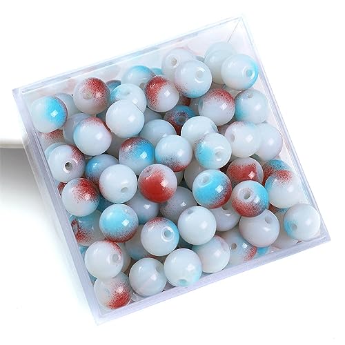 Anevous 50 Stück Glasperlen aus Jadeimitat,8mm Runde Perlen,Loch: 1,5 mm,Lose Glasperlen für Schmuck,Handyhüllen,Ringe,Armbänder,Ohrringen,Halsketten,Schmuckherstellung,Blaurot Anevous 50 Stück Glasperlen aus Jadeimitat,8mm Runde Perlen,Loch: 1,5 mm,Lose Glasperlen für Schmuck,Handyhüllen,Ringe,Armbänder,Ohrringen,Halsketten,Schmuckherstellung,Blaurot von Anevous