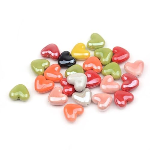 Anevous 50 Stück Liebe Keramikperlen, Herz Perlen zum Auffädeln Lose Liebe Perlen mit Loch Bastelperlen Schmuck, Schmuckperlen für DIY Armbänder, Halskette, Schmuckherstellung,Mischfarben Anevous 50 Stück Liebe Keramikperlen, Herz Perlen zum Auffädeln Lose Liebe Perlen mit Loch Bastelperlen Schmuck, Schmuckperlen für DIY Armbänder, Halskette, Schmuckherstellung,Mischfarben von Anevous