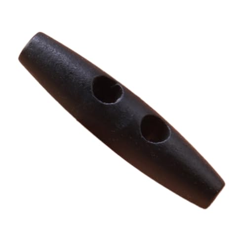 Anevous 50 Stück Ovale Knebelknöpfe, Holzknöpfe Knebel Oval Knöpfe Bastelknöpfe Mantellknöpfe zum Nähen für Mantel Jacke Nähen Handwerk Basteln DIY Dekorieren,Schwarz 5cm von Anevous