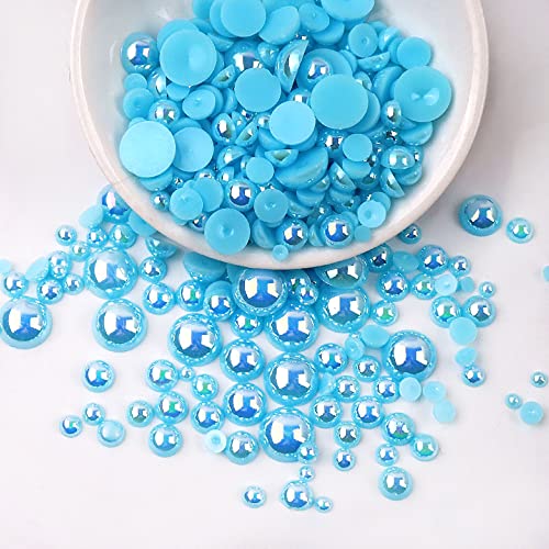 Anevous 500 Stück Halbrunde Perlen, Flache Rücken Perlen Künstliche Lose Perlen Kunststoff Bastelperlen Halbperlen zum Basteln für DIY Schmuckherstellung, Maniküre,Blau 4mm Anevous 500 Stück Halbrunde Perlen, Flache Rücken Perlen Künstliche Lose Perlen Kunststoff Bastelperlen Halbperlen zum Basteln für DIY Schmuckherstellung, Maniküre,Blau 4mm von Anevous