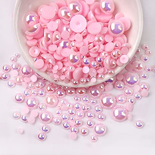 Anevous 500 Stück Halbrunde Perlen, Flache Rücken Perlen Künstliche Lose Perlen Kunststoff Bastelperlen Halbperlen zum Basteln für DIY Schmuckherstellung, Maniküre,Hellrosa 4mm Anevous 500 Stück Halbrunde Perlen, Flache Rücken Perlen Künstliche Lose Perlen Kunststoff Bastelperlen Halbperlen zum Basteln für DIY Schmuckherstellung, Maniküre,Hellrosa 4mm von Anevous
