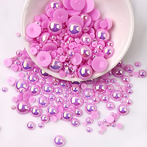 Anevous 500 Stück Halbrunde Perlen, Flache Rücken Perlen Künstliche Lose Perlen Kunststoff Bastelperlen Halbperlen zum Basteln für DIY Schmuckherstellung, Maniküre,Hellviolett 4mm Anevous 500 Stück Halbrunde Perlen, Flache Rücken Perlen Künstliche Lose Perlen Kunststoff Bastelperlen Halbperlen zum Basteln für DIY Schmuckherstellung, Maniküre,Hellviolett 4mm von Anevous