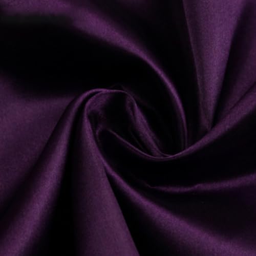Anevous 500cm x150cm Satin Stoff, Einfarbig Stoffe zum Nähen, Kleiderstoff Dekostoff Meterware, Satinstoff zum Basteln, Bezugsstoff für Kleidung Vorhänge Tischdecken Deko,Dunkelviolett Anevous 500cm x150cm Satin Stoff, Einfarbig Stoffe zum Nähen, Kleiderstoff Dekostoff Meterware, Satinstoff zum Basteln, Bezugsstoff für Kleidung Vorhänge Tischdecken Deko,Dunkelviolett von Anevous