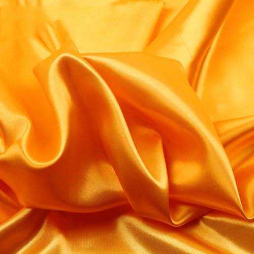 Anevous 500cm x150cm Satin Stoff, Einfarbig Stoffe zum Nähen, Kleiderstoff Dekostoff Meterware, Satinstoff zum Basteln, Bezugsstoff für Kleidung Vorhänge Tischdecken Deko,Gelb Anevous 500cm x150cm Satin Stoff, Einfarbig Stoffe zum Nähen, Kleiderstoff Dekostoff Meterware, Satinstoff zum Basteln, Bezugsstoff für Kleidung Vorhänge Tischdecken Deko,Gelb von Anevous