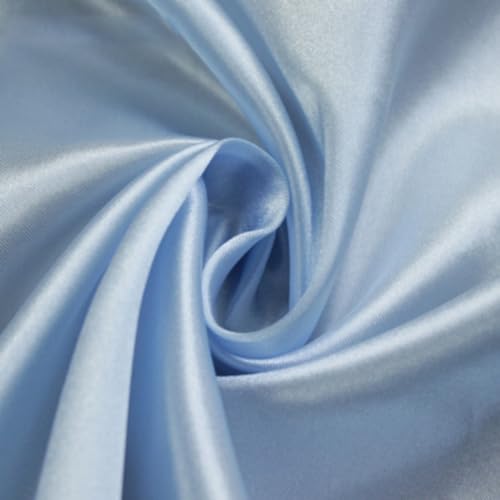 Anevous 500cm x150cm Satin Stoff, Einfarbig Stoffe zum Nähen, Kleiderstoff Dekostoff Meterware, Satinstoff zum Basteln, Bezugsstoff für Kleidung Vorhänge Tischdecken Deko,Himmelblau Anevous 500cm x150cm Satin Stoff, Einfarbig Stoffe zum Nähen, Kleiderstoff Dekostoff Meterware, Satinstoff zum Basteln, Bezugsstoff für Kleidung Vorhänge Tischdecken Deko,Himmelblau von Anevous