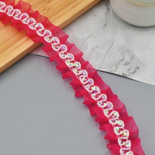 Anevous 5m Schneegarn Spitzenbordüre Spitzenband, 2,5cm Dekoband Spitzenstoff Spitzenbordüre, Spitzen Borten Bänder Zierband für DIY Handwerk Kleidung Hochzeitskleid Geschenkbox,Rosenrot Anevous 5m Schneegarn Spitzenbordüre Spitzenband, 2,5cm Dekoband Spitzenstoff Spitzenbordüre, Spitzen Borten Bänder Zierband für DIY Handwerk Kleidung Hochzeitskleid Geschenkbox,Rosenrot von Anevous
