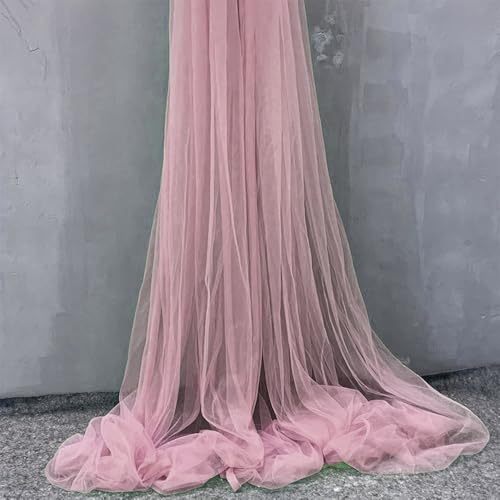 Anevous 5m x 150cm Tüllstoff zum Nähen, Soft Tüll Stoffe Meterware, Netzstoff Dekostoff zum Dekorieren, Tülldekostoff Drapierstoff für Hochzeit Vorhänge Kleid Tüllrock Torbogen Zeremonie Deko,Altrosa Anevous 5m x 150cm Tüllstoff zum Nähen, Soft Tüll Stoffe Meterware, Netzstoff Dekostoff zum Dekorieren, Tülldekostoff Drapierstoff für Hochzeit Vorhänge Kleid Tüllrock Torbogen Zeremonie Deko,Altrosa von Anevous