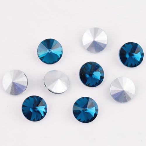 Anevous 60 Stück Spitzem Boden Strasssteine, 10mm Glas Kristalle Steinchen Strass, Glitzer Edelsteine Strasssteine zum Basteln für DIY Dekoration, Nägel, Kleidung, Handyhüllen,Blau Anevous 60 Stück Spitzem Boden Strasssteine, 10mm Glas Kristalle Steinchen Strass, Glitzer Edelsteine Strasssteine zum Basteln für DIY Dekoration, Nägel, Kleidung, Handyhüllen,Blau von Anevous