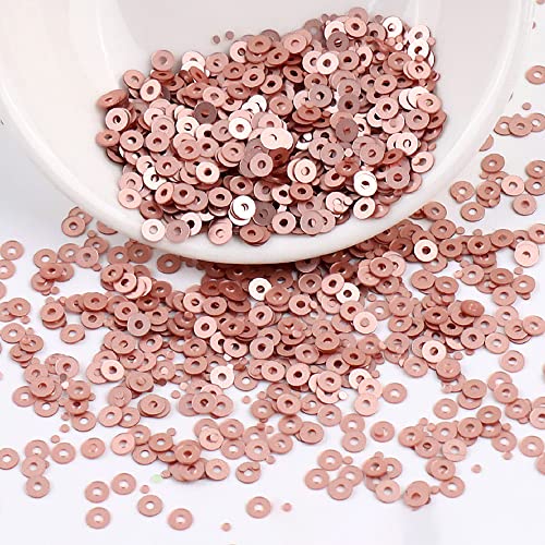 Anevous 6000 Stück Pailletten Basteln, Lose Glänzende Pailletten, Glitzer Pailletten zum Aufnähen Auffädeln für DIY Nähen Kunsthandwerk Herstellung, Hochzeit Dekorative,Champagner 3mm von Anevous