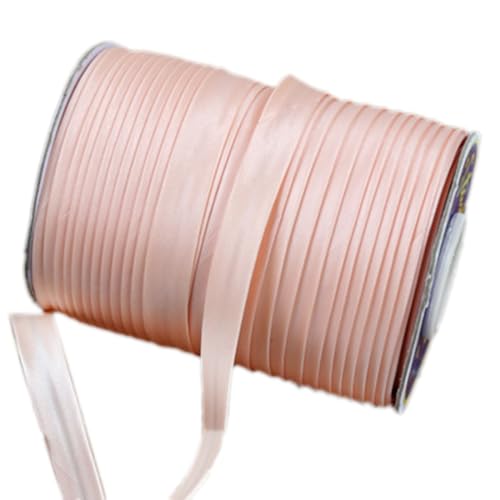 Anevous 80m Satin Schrägband, 1,5 cm Satinband zum Nähen, Flaches Satin Paspelband für Cheongsam Dekoration, Kleidungsnähte Paspeln, Nähen Kleidung, Binden, Säumen, Quilten, Paspeln,Champagner von Anevous