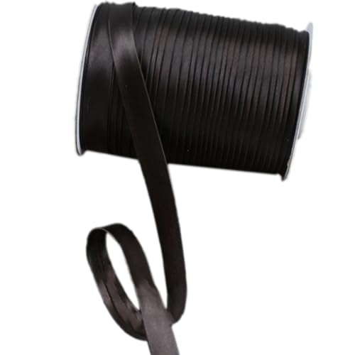 Anevous 80m Satin Schrägband, 1,5 cm Satinband zum Nähen, Flaches Satin Paspelband für Cheongsam Dekoration, Kleidungsnähte Paspeln, Nähen Kleidung, Binden, Säumen, Quilten, Paspeln,Dunkelbraun von Anevous