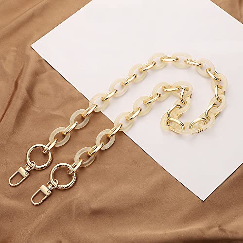 Anevous Acryl Taschenkette, Kette Riemen Schulterriemen, Ersatz Schultergurt für Taschen, Handtaschenketten für DIY Tasche Kette Frauen Handtasche Geldbörse Zubehör,Beige 60cm Anevous Acryl Taschenkette, Kette Riemen Schulterriemen, Ersatz Schultergurt für Taschen, Handtaschenketten für DIY Tasche Kette Frauen Handtasche Geldbörse Zubehör,Beige 60cm von Anevous