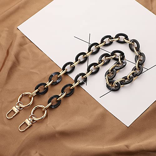 Anevous Acryl Taschenkette, Kette Riemen Schulterriemen, Ersatz Schultergurt für Taschen, Handtaschenketten für DIY Tasche Kette Frauen Handtasche Geldbörse Zubehör,Schwarz 80cm Anevous Acryl Taschenkette, Kette Riemen Schulterriemen, Ersatz Schultergurt für Taschen, Handtaschenketten für DIY Tasche Kette Frauen Handtasche Geldbörse Zubehör,Schwarz 80cm von Anevous