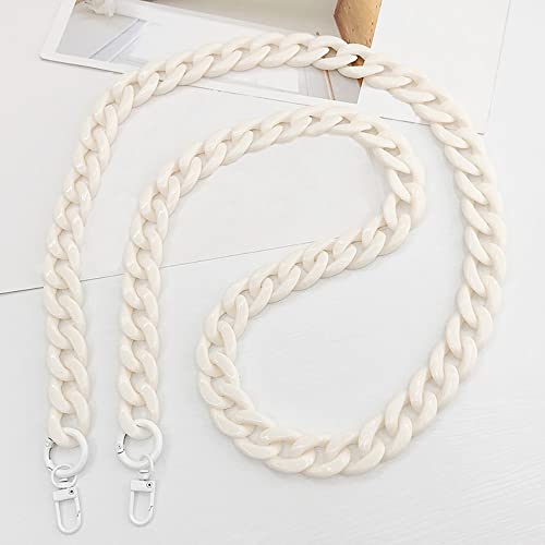 Anevous Acryl Taschenkette 120cm, Tasche Griffe Kette, Schulterriemen Kettenriemen, Flach Kette Riemen, Ersatz Trageriemen für Damen DIY Taschen Handtaschen Umhängetasche,Beige Anevous Acryl Taschenkette 120cm, Tasche Griffe Kette, Schulterriemen Kettenriemen, Flach Kette Riemen, Ersatz Trageriemen für Damen DIY Taschen Handtaschen Umhängetasche,Beige von Anevous