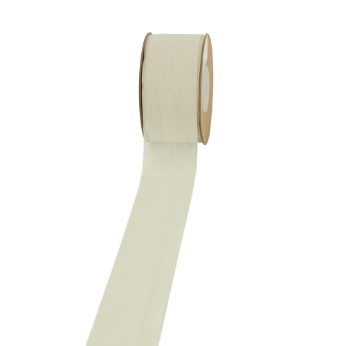 Anevous Chiffonband 25 Yard x 3.8cm,Geschenkband Breit,Bänder Hochzeit,Schleifenband,Stoffband,Dekoband für Schleife,Haarschleifen,Geschenkverpackung,Brautsträuße,Dekoration,Beige Anevous Chiffonband 25 Yard x 3.8cm,Geschenkband Breit,Bänder Hochzeit,Schleifenband,Stoffband,Dekoband für Schleife,Haarschleifen,Geschenkverpackung,Brautsträuße,Dekoration,Beige von Anevous