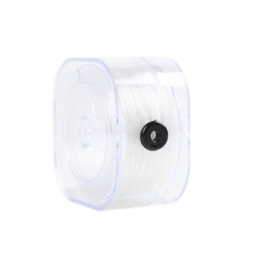 Anevous Elastische Schmuckfaden, 0.2mm x 230m Gummiband für Armbänder, Armband Elastisches Band, Quadratische Schmuckfaden Nylonschnur für Basteln Armbänder Perlenschmuck,Weiß A von Anevous