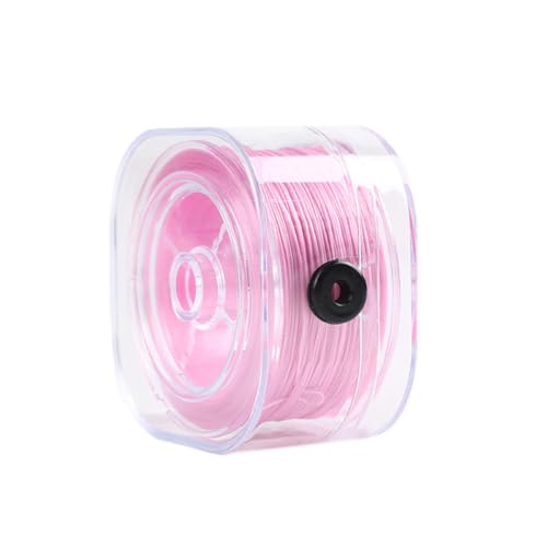 Anevous Elastische Schmuckfaden, 0.7mm x 90m Gummiband für Armbänder, Armband Elastisches Band, Quadratische Schmuckfaden Nylonschnur für Basteln Armbänder Perlenschmuck,Rosa von Anevous