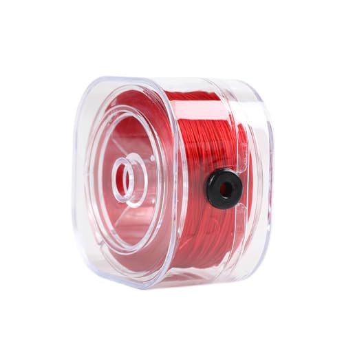 Anevous Elastische Schmuckfaden, 0.7mm x 90m Gummiband für Armbänder, Armband Elastisches Band, Quadratische Schmuckfaden Nylonschnur für Basteln Armbänder Perlenschmuck,Rot von Anevous