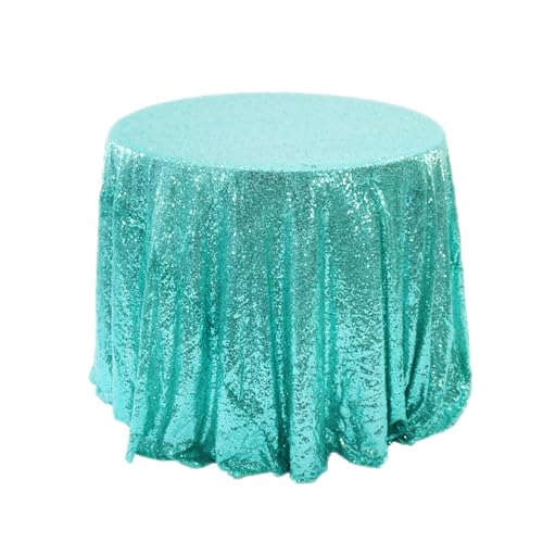 Anevous Glitzer Pailletten Tischdecke, Rund Glitzernd Tischtuch, Schützt und Dekorative Tischläufer, Tischdecke Einfarbige für Geburtstag, Hochzeit, Party, Esszimmer, Weihnachten,Blau 120x120cm Anevous Glitzer Pailletten Tischdecke, Rund Glitzernd Tischtuch, Schützt und Dekorative Tischläufer, Tischdecke Einfarbige für Geburtstag, Hochzeit, Party, Esszimmer, Weihnachten,Blau 120x120cm von Anevous