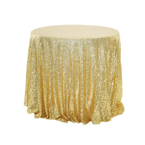 Anevous Glitzer Pailletten Tischdecke, Rund Glitzernd Tischtuch, Schützt und Dekorative Tischläufer, Tischdecke Einfarbige für Geburtstag, Hochzeit, Party, Esszimmer, Weihnachten,Gold 120cm Anevous Glitzer Pailletten Tischdecke, Rund Glitzernd Tischtuch, Schützt und Dekorative Tischläufer, Tischdecke Einfarbige für Geburtstag, Hochzeit, Party, Esszimmer, Weihnachten,Gold 120cm von Anevous