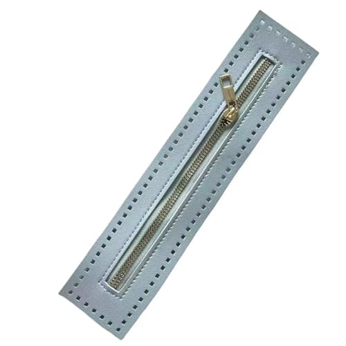 Anevous Nicht Trennbare Reißverschluss,27cm Lang,5.5cm Breit,Reißverschlüsse zum Nähen und Basteln,Leather Metall-Zipper für nähzubehör Kleidung Tasche Mäppchen Kissenbezug,Blau A von Anevous