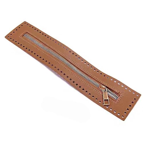 Anevous Nicht Trennbare Reißverschluss,27cm Lang,5.5cm Breit,Reißverschlüsse zum Nähen und Basteln,Leather Metall-Zipper für nähzubehör Kleidung Tasche Mäppchen Kissenbezug,Dunkelbraun von Anevous