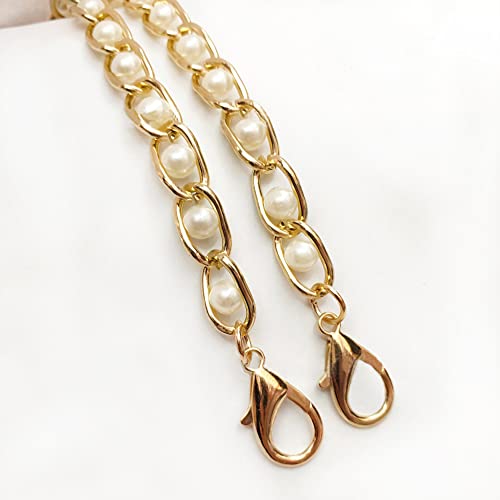 Anevous Perlenmetall Taschenkette,Metall Kette Schultergurt Ersatzkette Schulterriemen Taschengurt Trageriemen Kette Tasche Zubehör für Handtaschen Riemen Umhängetasche,Gold 90cm von Anevous