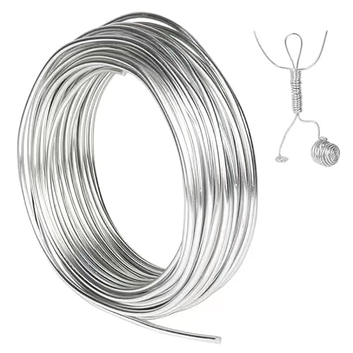 Basteldraht,Draht zum Basteln,Schmuckdraht,Weicher & Biegsamer Draht, Biegedraht,Aluminiumdraht,Dünner Draht zum Basteln,Modellierdraht für DIY Schmuck Floristik Heimdeko (2mm*5m) von Angaekkot