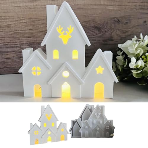 Silikonformen Gießformen Weihnachten - Gießform Silikon für Weihnachtsdekoration & Kerzen, Flexibles Weihnachts-Silikonform für DIY-Projekte & Feierlichkeiten (C) von Angaekkot