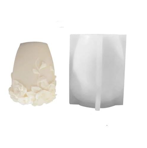 Weinblume Kerze Silikonform Gießform,3D Silikonformen Kerzen,DIY Giessformen Silikon Blumen,Silikonform Kerze,Silikonformen Gießformen Kerzen für Herstellung von Kerzen, Handgefertigte Seife (C) von Angaekkot