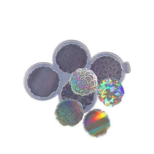 4,3 cm unregelmäßiger Kreis, holografische Silikonform, Handy-Griffform, Epoxidharz-Formen, Telefonbuchsenform, DIY, Handwerk, Gießform für Abzeichenrolle 4,3 cm unregelmäßiger Kreis, holografische Silikonform, Handy-Griffform, Epoxidharz-Formen, Telefonbuchsenform, DIY, Handwerk, Gießform für Abzeichenrolle von Angel Wings