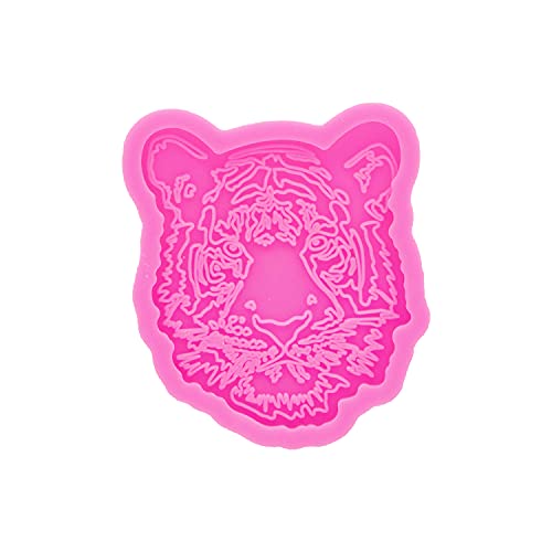 4,6 cm Tigerkopfform Silikonformen Abzeichenrolle Form Epoxidharz Gießform Glänzende Handy-Steckdosenformen für Epoxidharzformen, Silikonformen für DIY Schlüsselanhänger Schmuckanhänger von Angel Wings