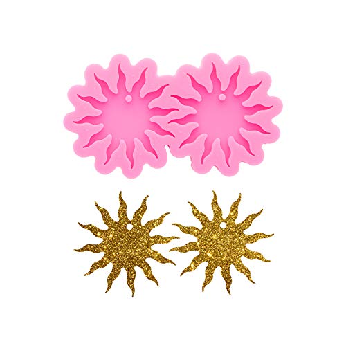 Angel Wings Super glänzende Sonnenblumen-Ohrringformen, Kunstharz, Silikon, Schmuckherstellung, Ohrring-Silikonformen für Epoxidharz, Schmuckherstellung, handgefertigte Kaychains, DIY-Halsketten von Angel Wings