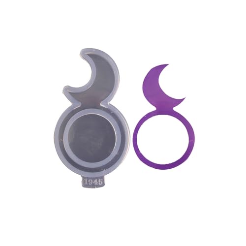 Runde Kreis- und Mondform Silikonform DIY Schlüsselanhänger Form UV Harz Epoxidharz Basteln Schmuckherstellung für DIY Charms, Anhänger, Schokolade Süßigkeiten Form von Angel Wings