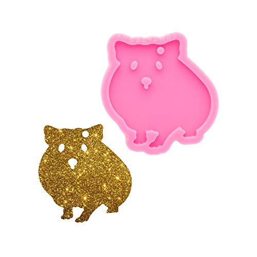 Silikonform für Schlüsselanhänger mit Meerschweinchen-Motiv, für Schlüsselanhänger, Anhänger, Polymer-Ton, Halskette, Schmuckherstellung, Silikonform für Epoxidharz, Bastelformen, Heimdekoration von Angel Wings