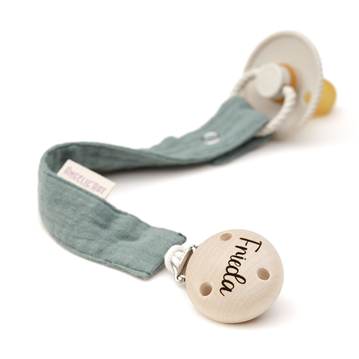 Schnullerband Mit Gravur Namen Für Babys⎮Mädchen Und Jungen⎮Holz - Natur⎮Personalisierte Schnullerkette⎮Dunkelmint Schnullerband Mit Gravur Namen Für Babys⎮Mädchen Und Jungen⎮Holz - Natur⎮Personalisierte Schnullerkette⎮Dunkelmint von AngelicArtBaby
