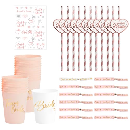 Angenster Team Bride Becher 12er-Set,JGA Becher JGA Deko Junggesellenabschied frauen Deko für Bridal Shower Verlobungsfeier Junggesellenabschied frauen Party Angenster Team Bride Becher 12er-Set,JGA Becher JGA Deko Junggesellenabschied frauen Deko für Bridal Shower Verlobungsfeier Junggesellenabschied frauen Party von Angenster