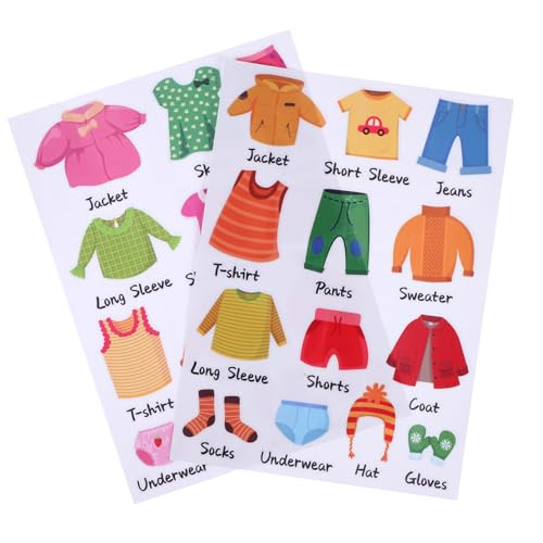Angoily 1 Blatt Haushaltskleidungssortieraufkleber Stoffetiketten Kleidungsetiketten Für Aufkleber Für Kleidungsaufkleber Etikett Kleidungsaufkleber Wäscheetiketten Etikettenaufkleber von Angoily