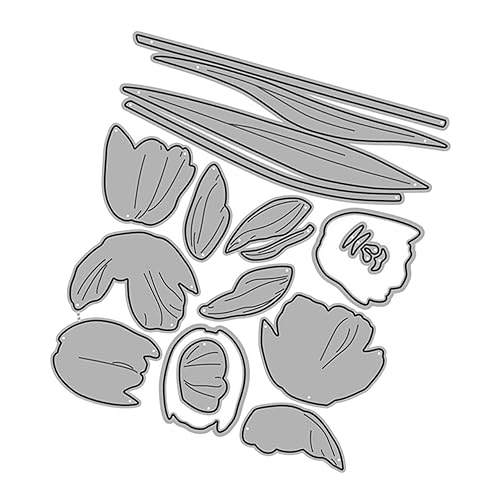Angoily 1 Blatt Party Diy Stanzformen Stempeln Prägung Sagt Schneidwerkzeug Tulpe Schnitte Schneiden Briefmarke Bastelset Sammelalbum Basteln Diy Bastelschablone Diy Schablonenform Eisen von Angoily