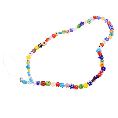 Angoily 1 Blumenförmige Glas-Abstandsperlen (Blume 6 mm) Blumen- geformt Loch kunststoffperlen schmuck machen Blumenanhänger für die Herstellung von Armbändern Armband Blumencharme Plastik von Angoily