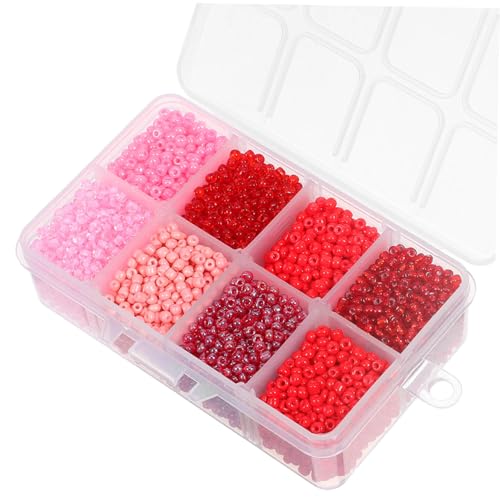 Angoily 1 Box Buntes Perlenset Schmuck Kleine Bastelperlen Charm Armband Abstandshalter Runde Taillenperlen Freundschafts Taillenperle Kleine Perlen Perlen Abstandshalter Für von Angoily