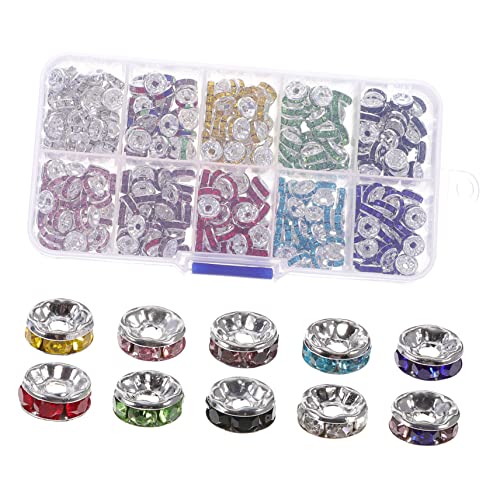 Angoily 1 Box Perlen Zur Schmuckherstellung Abstandsperlen Für Armbänder Zahlen Süße Perlen Für Armbänder Kristallperlen Zum Basteln UV Bunte Perlen Bastelperlen Für Erwachsene von Angoily
