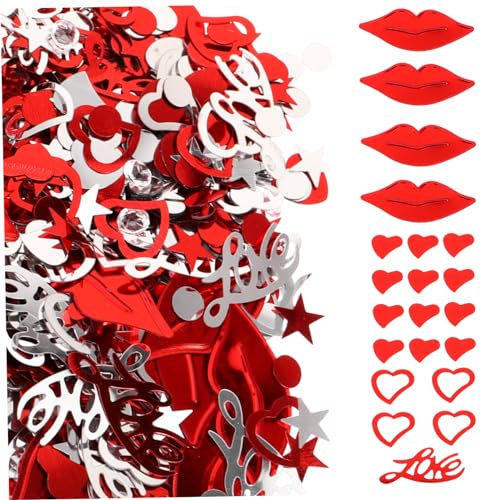 Angoily 1 Hochzeitskonfetti-accessoire Dekoration Partybevorzugungsbeutel Freund Groß Brautparty Gruß Erwachsene Geburtstag Hochzeitsdeko Valentinstag Liebe Konfetti Konfetti- Pvc von Angoily