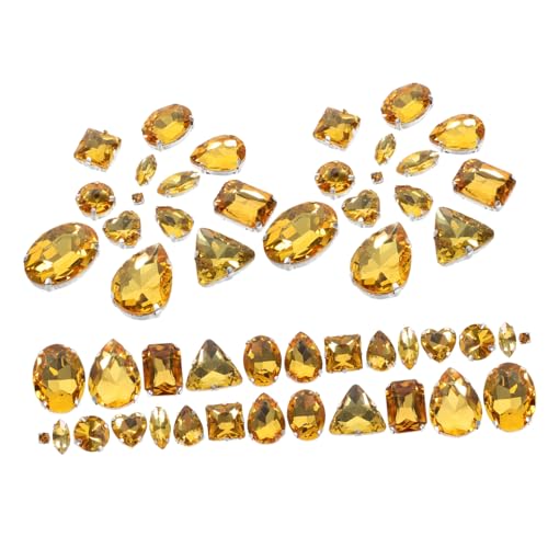 Angoily 1 Hotfix Gel Nail Art Stoff Edelsteine ​​Strasssteine ​​Für Make Up Kristallglas Golden von Angoily