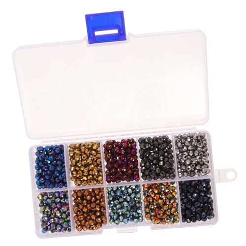 Angoily 1 Karton Glasperlen mit Kleinem DIY Schmuckperlen für Armbänder und Anhänger Vielseitige Flache Perlen für Bunte Bastelprojekte und Kreative Dekorationen von Angoily