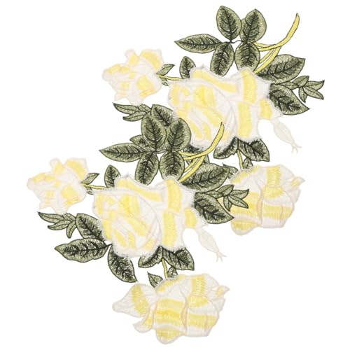 Angoily 1 Paar Gestickte Rosentuchaufkleber bestickt Stickerei Applikationen für Kleidung bunt Naht gestickte Blumenapplikationen Dekorative Nähflecken gestickte Aufnäher Polyester Gelb Angoily 1 Paar Gestickte Rosentuchaufkleber bestickt Stickerei Applikationen für Kleidung bunt Naht gestickte Blumenapplikationen Dekorative Nähflecken gestickte Aufnäher Polyester Gelb von Angoily