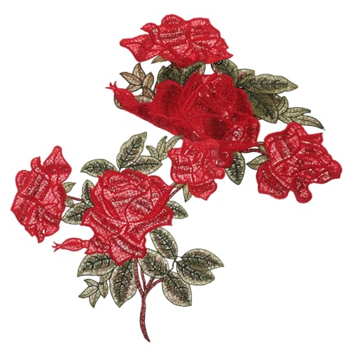 Angoily 1 Paar Gestickte Rosentuchaufkleber süße Patches zum Aufnähen bestickt Erwachsene Naht Rosa Kleiderflicken Applikationen für Bekleidung Kleidungsflicken Nähflecken Polyester rot Angoily 1 Paar Gestickte Rosentuchaufkleber süße Patches zum Aufnähen bestickt Erwachsene Naht Rosa Kleiderflicken Applikationen für Bekleidung Kleidungsflicken Nähflecken Polyester rot von Angoily
