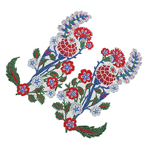 Angoily 1 Paar Stickerei Blumen Patches Applikationen für Kleidung für Diy Nähprojekte Hochwertige Textilaufnäher mit Blumenmuster Leicht zu Verwenden und Langlebig von Angoily